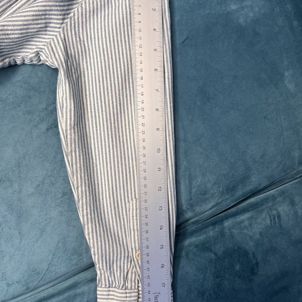 Madewell Button-Up Shirt Women M Blue & White Striped Slim Classic Fit Normcore - Picture 5 of 8